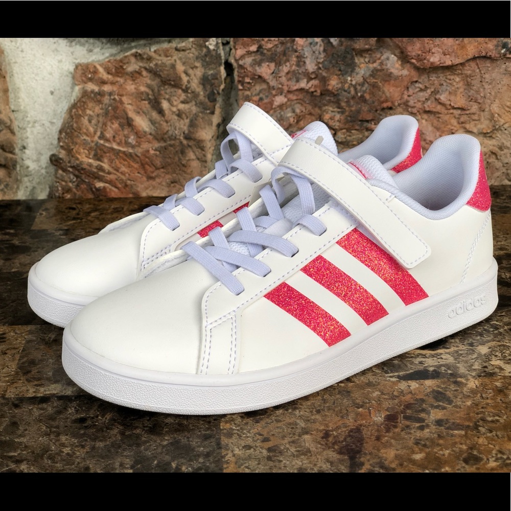 adidas Little Girls Grand Court Stay-Put sneakers - Picture 8 of 13